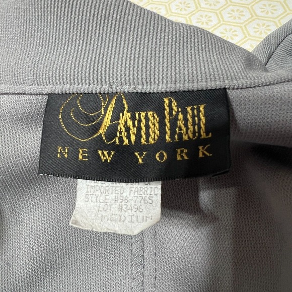 David Paul New York Womens Blazer Jacket Grey Green, Sz M - Picture 7 of 9